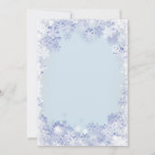 Winter Wonderland Boy Baby shower Kaart (Achterkant)