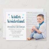 Winter Wonderland Boy Birthday Kaart (Voorkant)