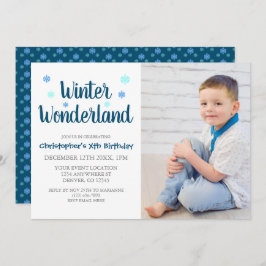 Winter Wonderland Boy Birthday Kaart