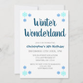 Winter Wonderland Boy Birthday Kaart (Voorkant)