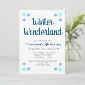 Winter Wonderland Boy Birthday Kaart (Staand voorkant)