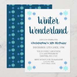 Winter Wonderland Boy Birthday Kaart