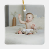 Winter Wonderland Boy Eerste Kerstmis Keramisch Ornament (Voorkant)