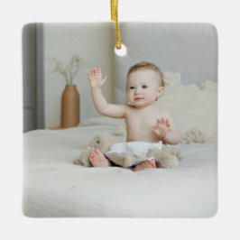Winter Wonderland Boy Eerste Kerstmis Keramisch Ornament