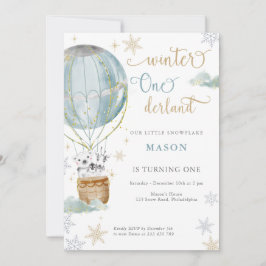 Winter Wonderland Boy eerste verjaardag Kaart