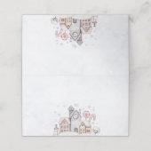 Winter Wonderland Boy Food Tent Place Card Plaatskaartje (Buitenkant ongevouwen)