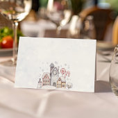 Winter Wonderland Boy Food Tent Place Card Plaatskaartje