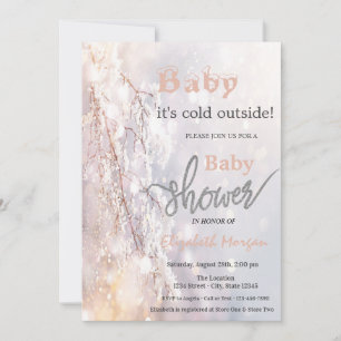 Winter Wonderland Branches Baby shower Kaart