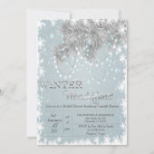 Winter Wonderland Bridal Shower Invitation Kaart (Voorkant)