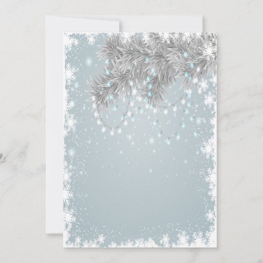 Winter Wonderland Bridal Shower Invitation Kaart (Achterkant)