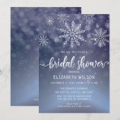 Winter Wonderland Bridal Shower Invitation Kaart (Voorkant / Achterkant)
