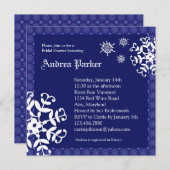 Winter Wonderland Bridal Shower Invitation Kaart (Voorkant / Achterkant)