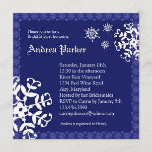 Winter Wonderland Bridal Shower Invitation Kaart