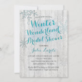Winter Wonderland Bridal Shower-uitnodiging Kaart (Voorkant)