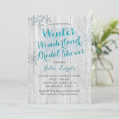 Winter Wonderland Bridal Shower-uitnodiging Kaart (Staand voorkant)