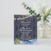 Winter Wonderland | Bridesmaids Luncheon Kaart (Staand voorkant)