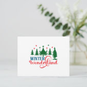 Winter Wonderland Briefkaart (Staand voorkant)