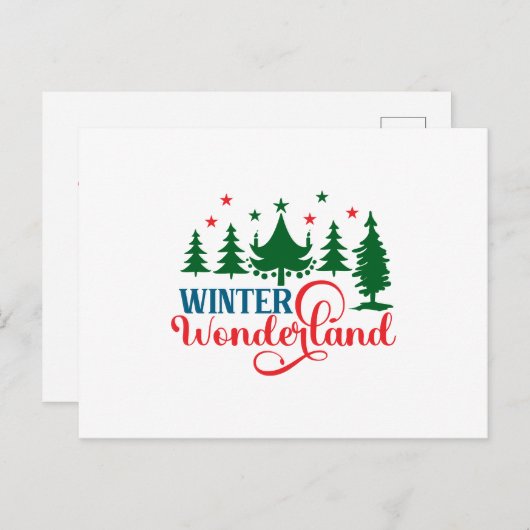 Winter Wonderland Briefkaart (Voorkant / Achterkant)