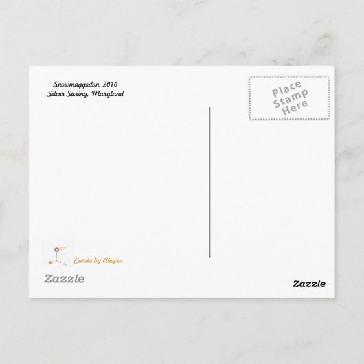 Winter Wonderland Briefkaart (Achterkant)