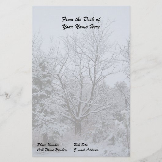 Winter Wonderland Briefpapier (Voorkant)