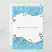 Winter Wonderland Bright Blue Snowflake uitnodigin Kaart (Achterkant)