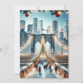 Winter Wonderland. Brooklyn Bridge - Amsterdam Feestdagenkaart (Voorkant)