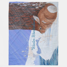 Winter Wonderland ...Brrr...Bunny Fleece Blanket