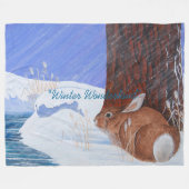Winter Wonderland ...Brrr...Bunny Fleece Blanket (Voorkant (Horizontaal))