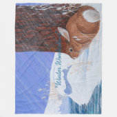 Winter Wonderland ...Brrr...Bunny Fleece Blanket Deken (Voorkant)