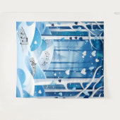 Winter Wonderland bruiloft achtergrond Wandkleed (Voorkant (horizontaal))