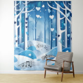 Winter Wonderland bruiloft achtergrond Wandkleed (In situ)