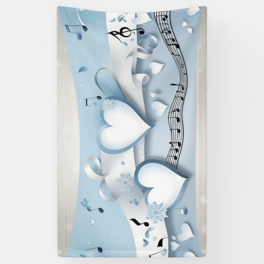 Winter Wonderland Bruiloft Banner (Verticaal)