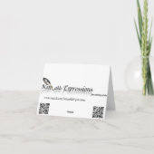 Winter Wonderland bruiloft dank u Bedankkaart (Achterkant)