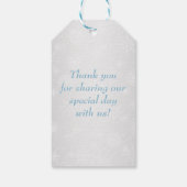 Winter Wonderland bruiloft gunst Label - Ice Blue Cadeaulabel (Achterkant)