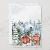 Winter Wonderland bruiloft Save The Date (Achterkant)