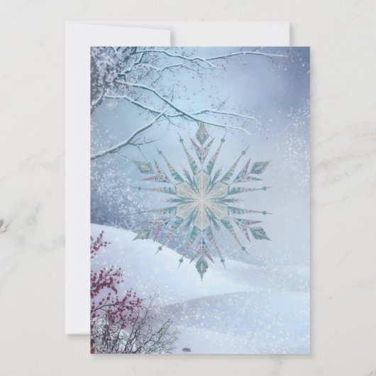 Winter Wonderland Bruiloft Save The Date (Achterkant)