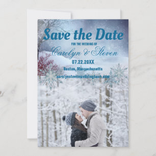 Winter Wonderland Bruiloft Save The Date