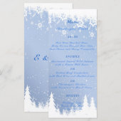 Winter Wonderland bruiloft, sneeuw, kerstfeest, Menu (Voorkant / Achterkant)