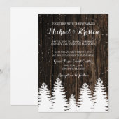 Winter Wonderland bruiloft uitnodigingen (Voorkant / Achterkant)