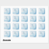 Winter Wonderland Bruiloft Vierkante Sticker (Vel)