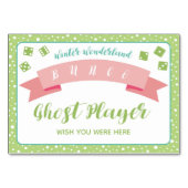 Winter Wonderland Bunco Game Ghost Player Kaart (Voorkant)