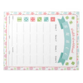 Winter Wonderland Bunco Party Game Score Kaart Notitieblok (Voorkant)