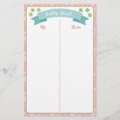 Winter Wonderland Bunco Party Game Tally Sheet (Achterkant)