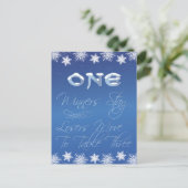 Winter Wonderland Bunco Table Card #1 Briefkaart (Staand voorkant)