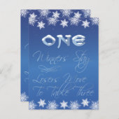 Winter Wonderland Bunco Table Card #1 Briefkaart (Voorkant / Achterkant)