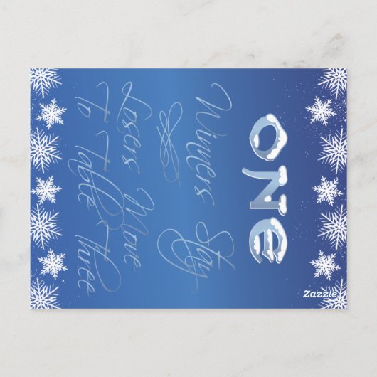 Winter Wonderland Bunco Table Card #1 Briefkaart (Achterkant)