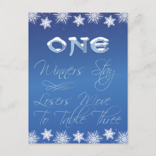Winter Wonderland Bunco Table Card #1 Briefkaart