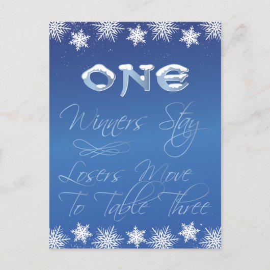 Winter Wonderland Bunco Table Card #1 Briefkaart (Voorkant)