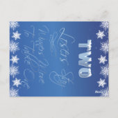 Winter Wonderland Bunco Table Card #2 Briefkaart (Achterkant)