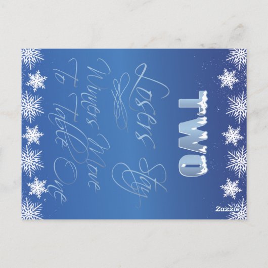 Winter Wonderland Bunco Table Card #2 Briefkaart (Achterkant)
